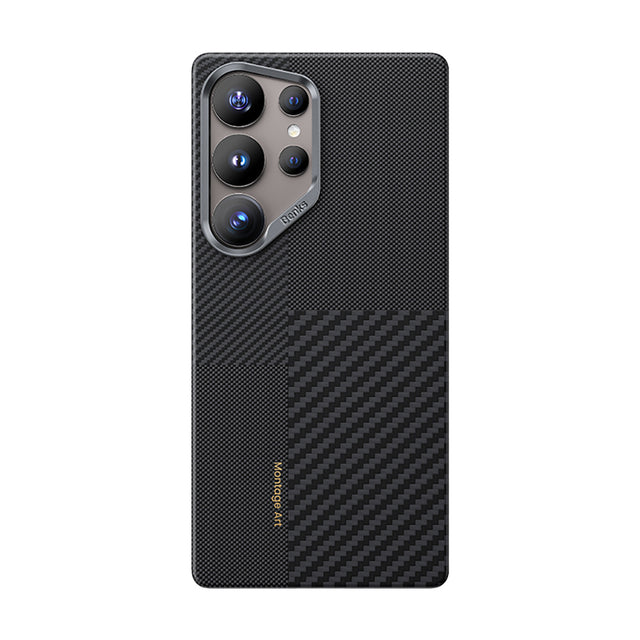 Galaxy S25 Ultra Kılıf M-safe Şarj Özellikli Karbon Fiber Benks Montage ArmorAir Kevlar Kapak