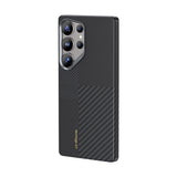 Galaxy S25 Ultra Kılıf M-safe Şarj Özellikli Karbon Fiber Benks Montage ArmorAir Kevlar Kapak