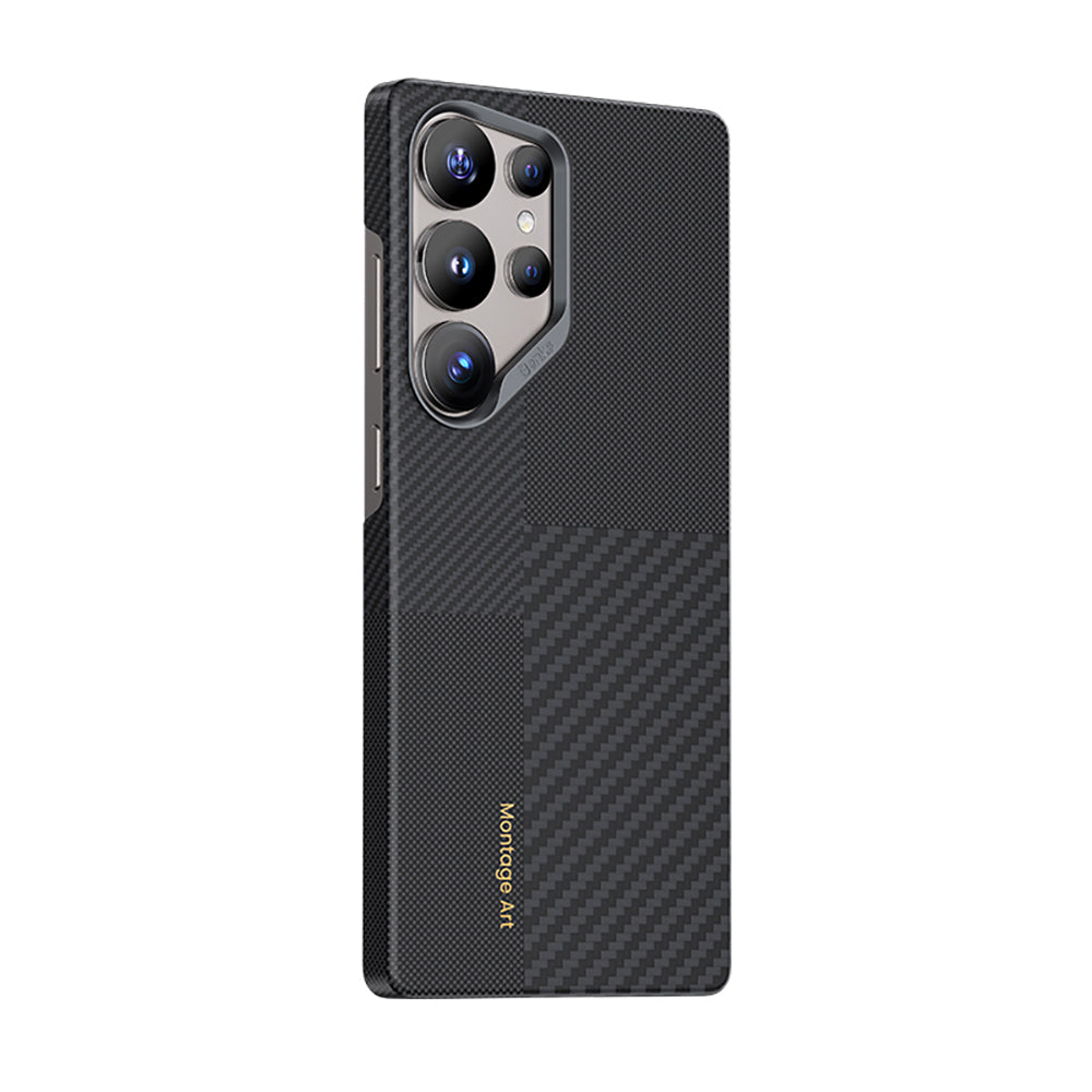 Galaxy S25 Ultra Kılıf M-safe Şarj Özellikli Karbon Fiber Benks Montage ArmorAir Kevlar Kapak