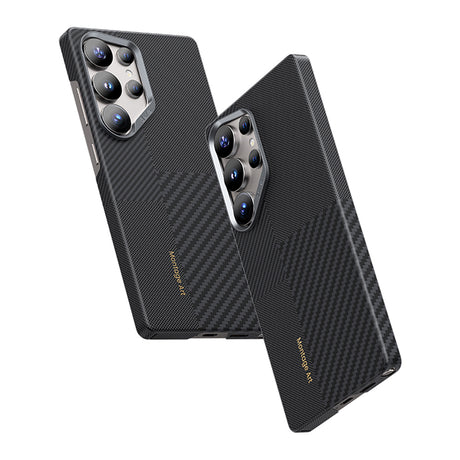 Galaxy S25 Ultra Kılıf M-safe Şarj Özellikli Karbon Fiber Benks Montage ArmorAir Kevlar Kapak