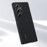 Galaxy S25 Ultra Kılıf M-safe Şarj Özellikli Karbon Fiber Benks Montage ArmorAir Kevlar Kapak