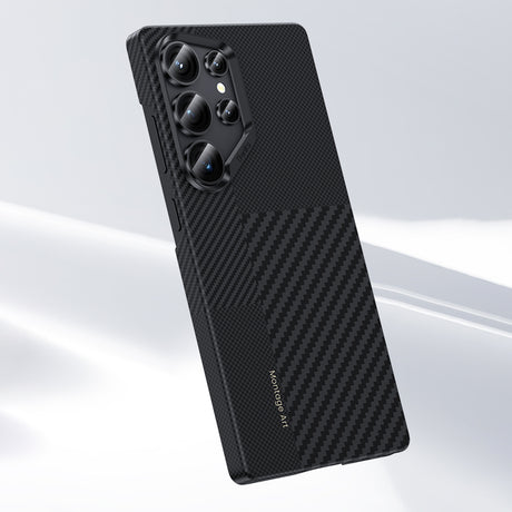 Galaxy S25 Ultra Kılıf M-safe Şarj Özellikli Karbon Fiber Benks Montage ArmorAir Kevlar Kapak