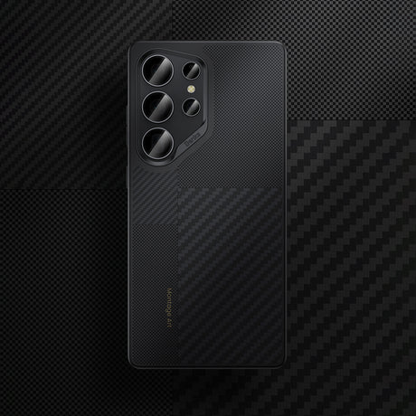 Galaxy S25 Ultra Kılıf M-safe Şarj Özellikli Karbon Fiber Benks Montage Hybrid ArmorPro Kevlar Kapak