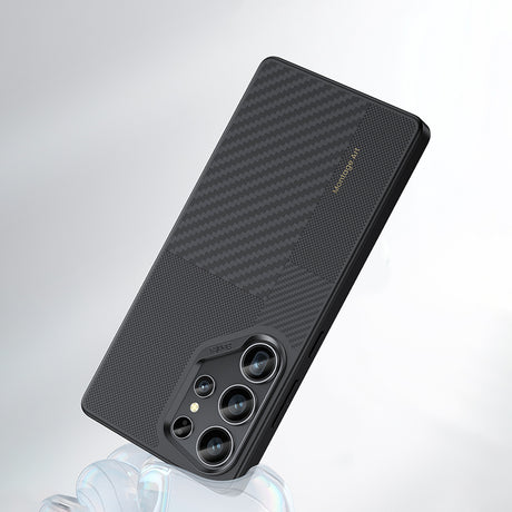 Galaxy S25 Ultra Kılıf M-safe Şarj Özellikli Karbon Fiber Benks Montage Hybrid ArmorPro Kevlar Kapak