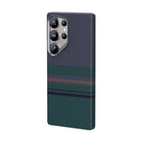 Galaxy S25 Ultra Kılıf M-safe Şarj Özellikli Karbon Fiber Tasarımlı Benks Aurora ArmorAir Kevlar Kapak