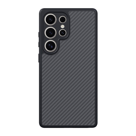 Galaxy S25 Ultra Kılıf M-safe Şarj Özellikli Karbon Fiber Tasarımlı Zore Elnino Kapak