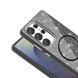 Galaxy S25 Ultra Kılıf M-safe Şarj Özellikli Parlayan Simli Zore Okso Kapak