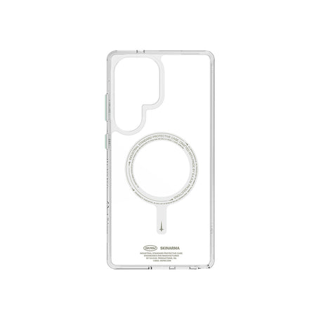 Galaxy S25 Ultra Kılıf M-safe Şarj Özellikli Şeffaf Airbag Tasarımlı Skinarma Saido Nightglow Kapak