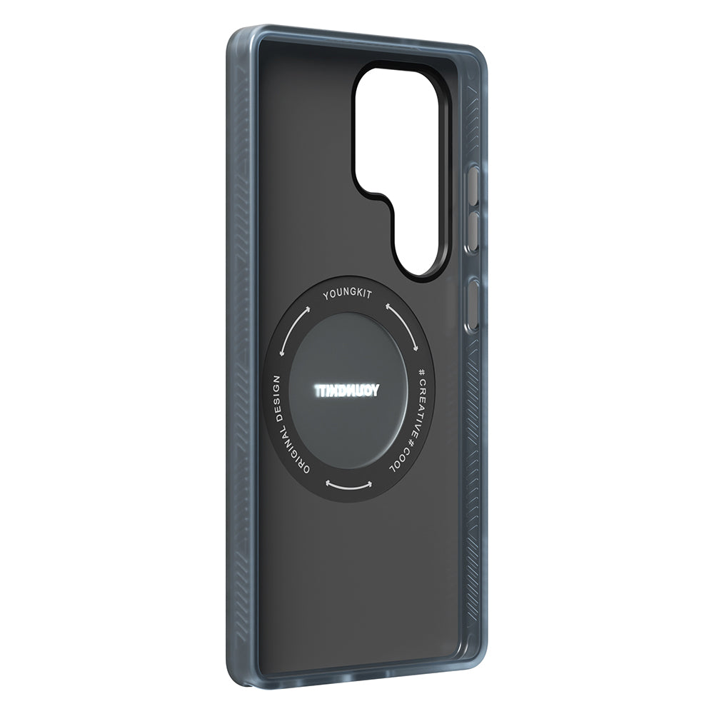 Galaxy S25 Ultra Kılıf M-safe Şarj Özellikli Youngkit 360° Standlı Starship Serisi Kapak