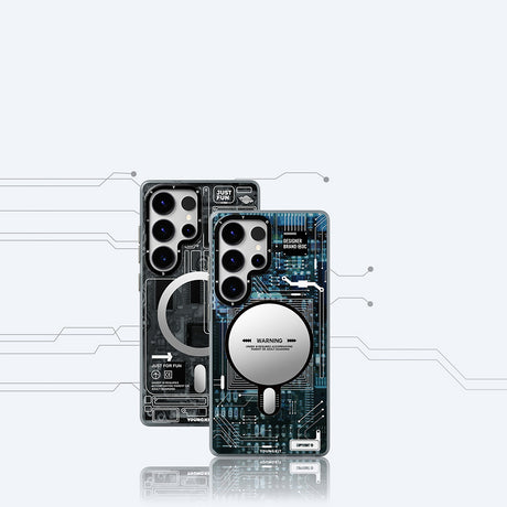 Galaxy S25 Ultra Kılıf M-safe Şarj Özellikli YoungKit Technology Serisi Kapak