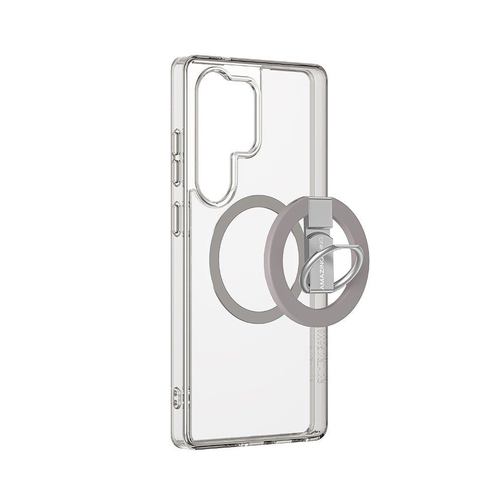Galaxy S25 Ultra Kılıf M-safe Şarj Özellikli Yüzük Standlı Amazingthing Minimal Grip Serisi Kapak