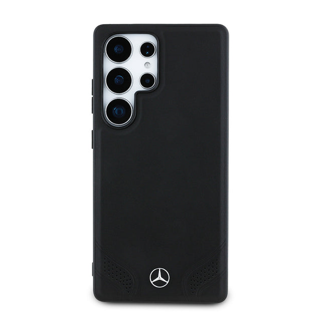 Galaxy S25 Ultra Kılıf Mercedes Benz Orjinal Lisanslı M-safe Şarj Özellikli Deri Dizayn Sade Kapak