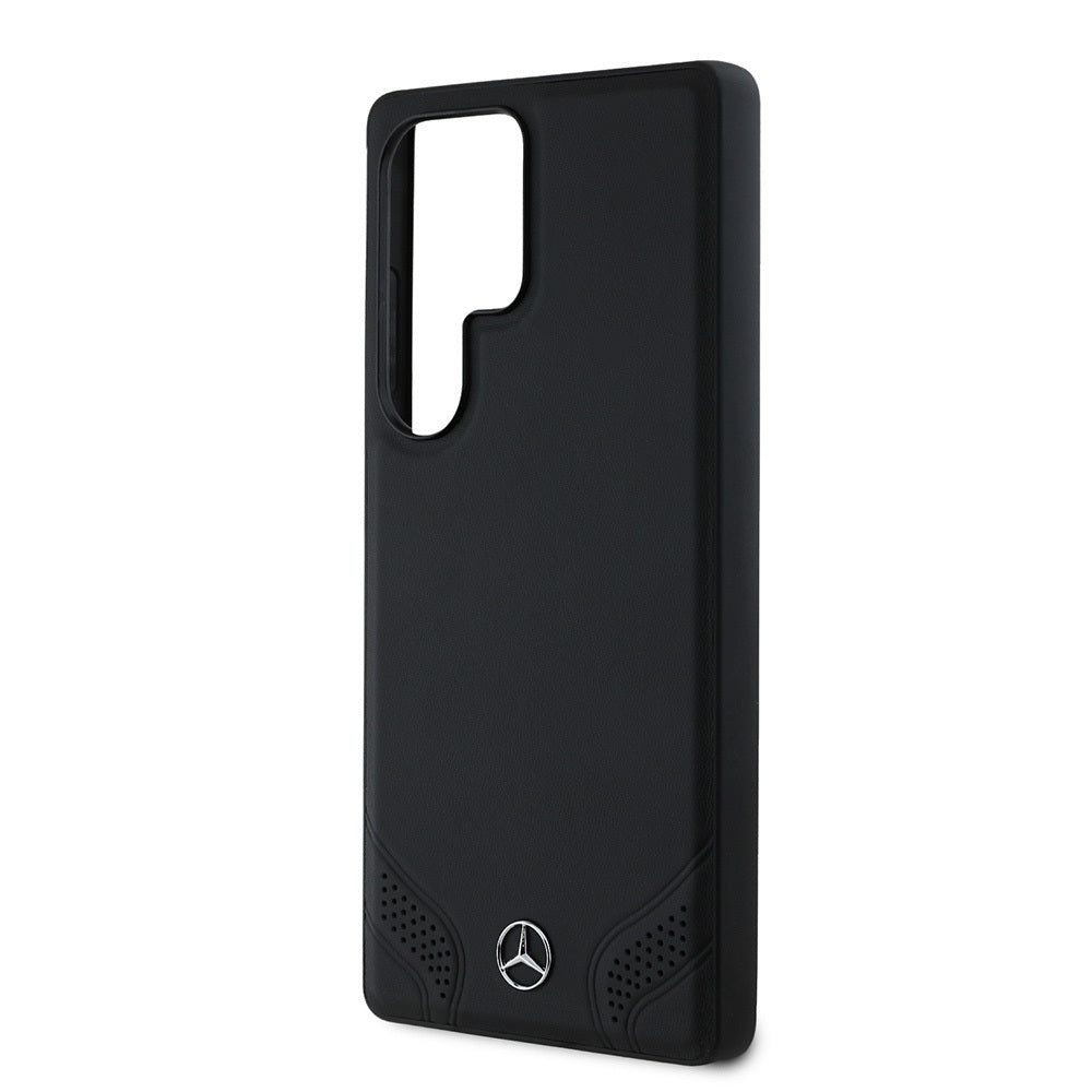 Galaxy S25 Ultra Kılıf Mercedes Benz Orjinal Lisanslı M-safe Şarj Özellikli Deri Dizayn Sade Kapak