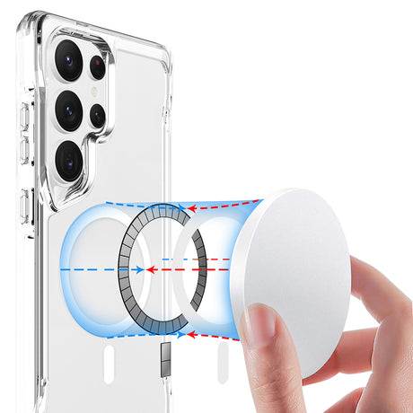 Galaxy S25 Ultra Kılıf Zore M-safe Şarj Özellikli T-Max M-safe Kapak