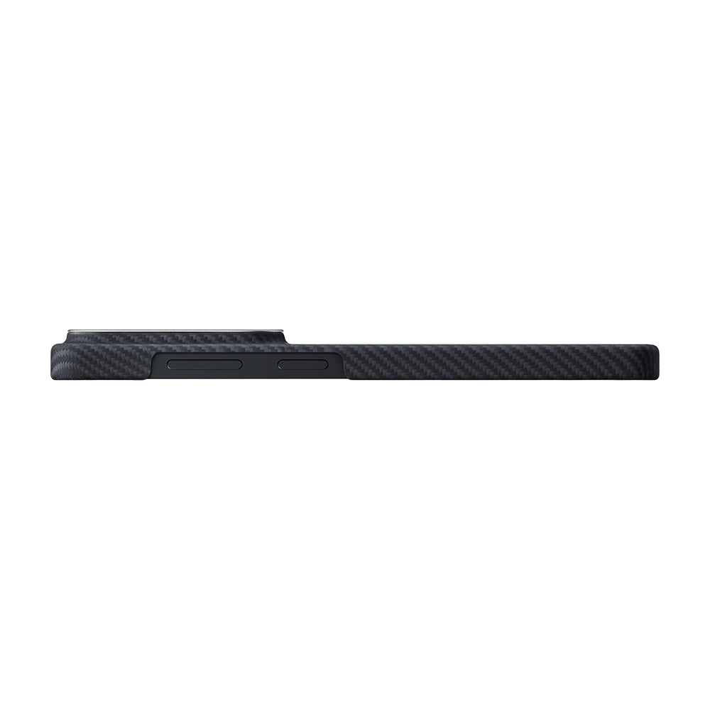 Galaxy S26 Kılıf M-safe Şarj Özellikli 600D Aramid Karbon Fiber Pitaka Edge Serisi Black-Grey Twill Kapak