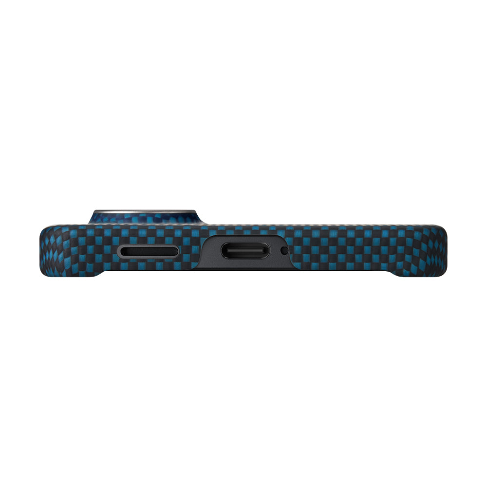 Galaxy S26 Kılıf M-safe Şarj Özellikli Aramid Karbon Fiber Pitaka Tactile Woven Sunset-Moonrise Serisi Kapak
