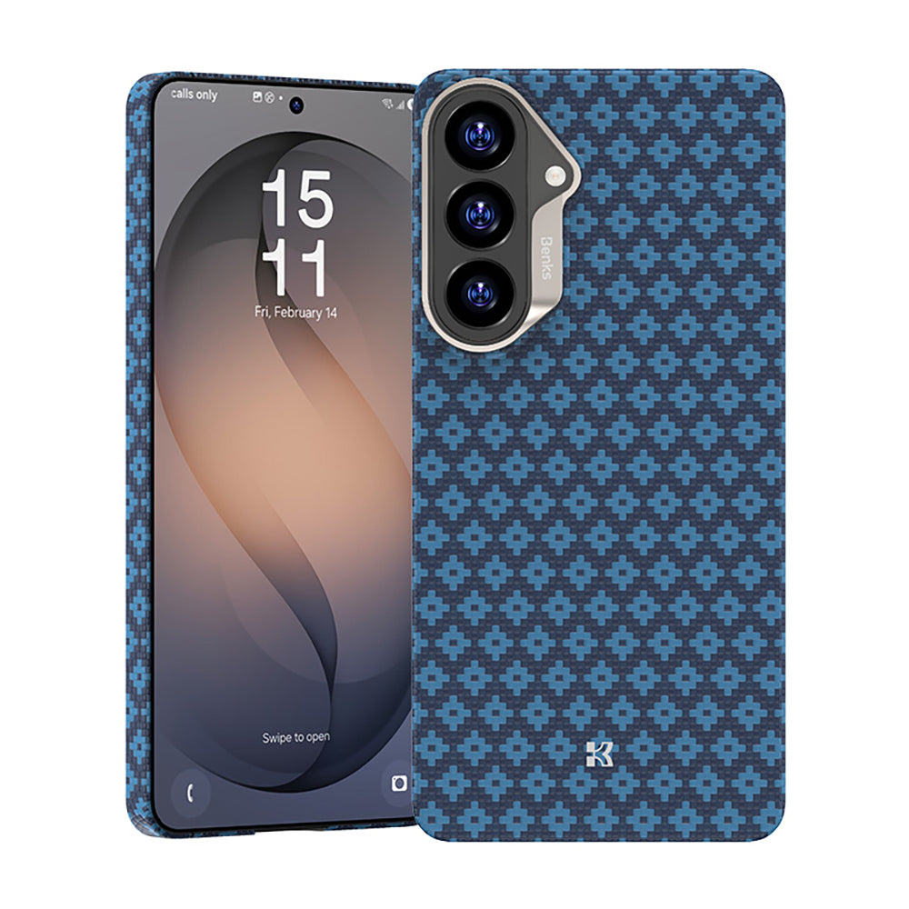 Galaxy S26 Kılıf M-Safe Şarj Özellikli Benks ArmorAir ArmorGrid Serisi Kevlar Karbon Kapak