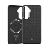 Galaxy S26 Kılıf M-Safe Şarj Özellikli Benks ArmorPro ArmorGrid Serisi Kevlar Karbon Kapak