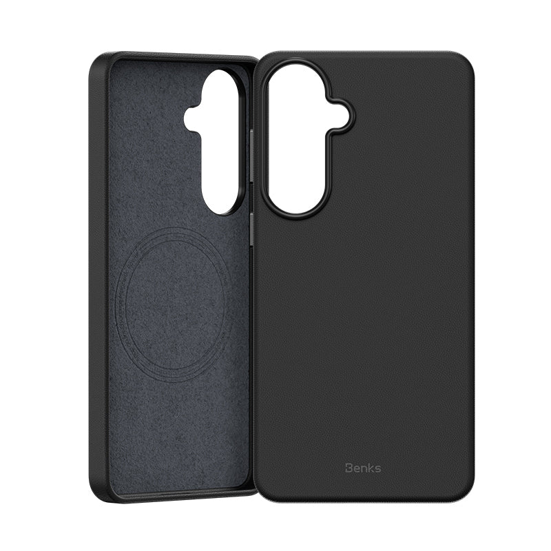 Galaxy S26 Kılıf M-safe Şarj Özellikli Çizilmeye Dayanıklı Benks VitaPro Serisi PU Deri Kapak