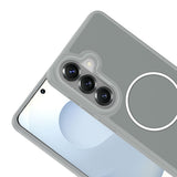 Galaxy S26 Kılıf M-Safe Şarj Özellikli Metal Kamera Çerçeveli Zore Sanremo Silikon Kapak