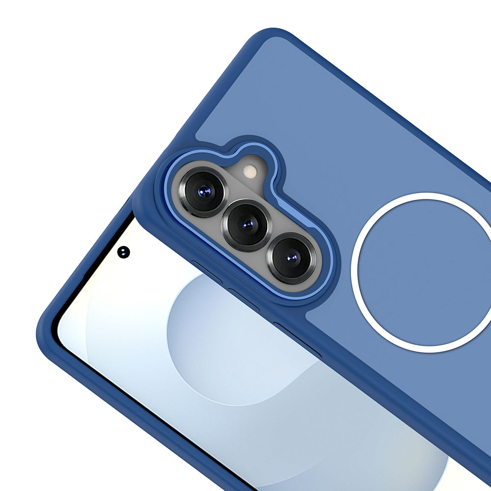Galaxy S26 Kılıf M-Safe Şarj Özellikli Metal Kamera Çerçeveli Zore Sanremo Silikon Kapak