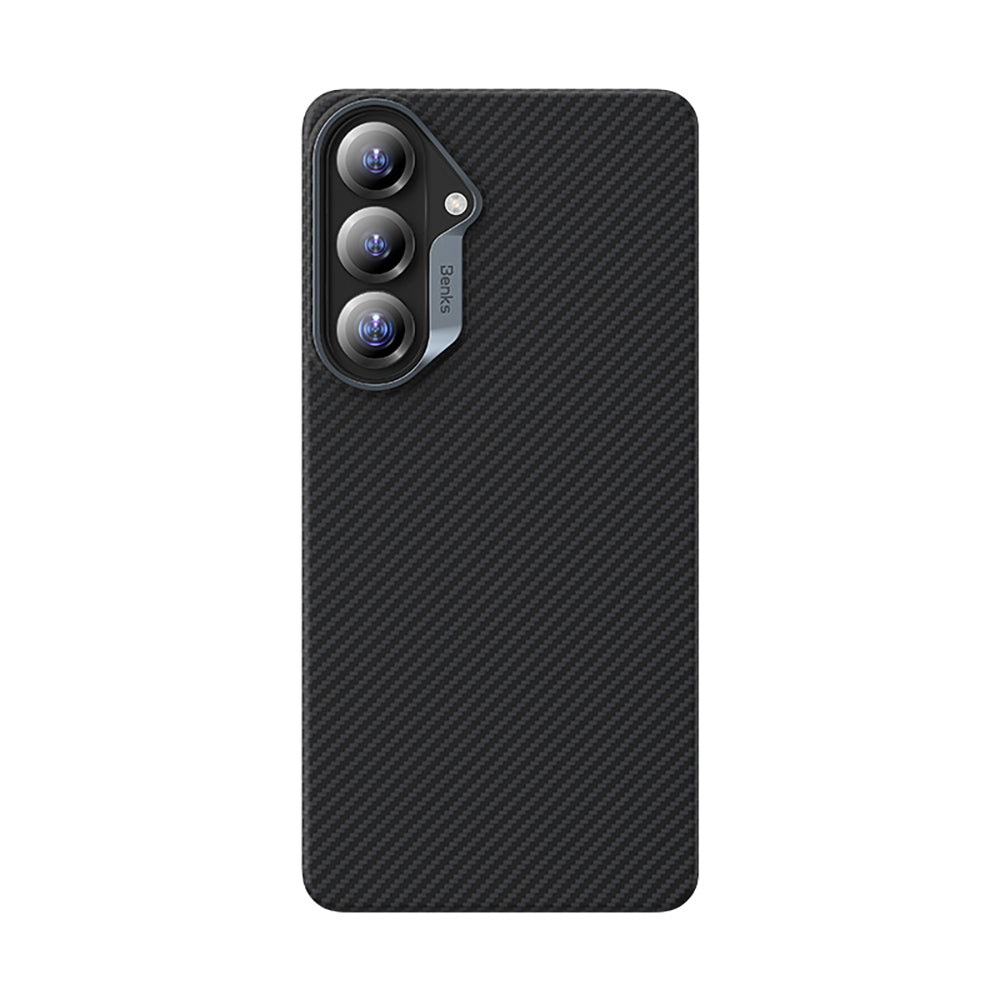 Galaxy S26 Plus Kılıf Benks M-safe Şarj Özellikli Magnetik ArmorAir 600D Kevlar Karbon Fiber Kapak