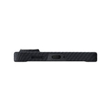 Galaxy S26 Plus Kılıf M-safe Şarj Özellikli 600D Aramid Karbon Fiber Pitaka Edge Serisi Black-Grey Twill Kapak