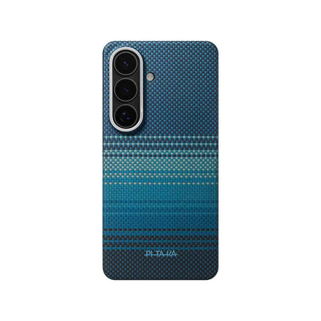Galaxy S26 Plus Kılıf M-safe Şarj Özellikli Aramid Karbon Fiber Pitaka Tactile Woven Sunset-Moonrise Serisi Kapak