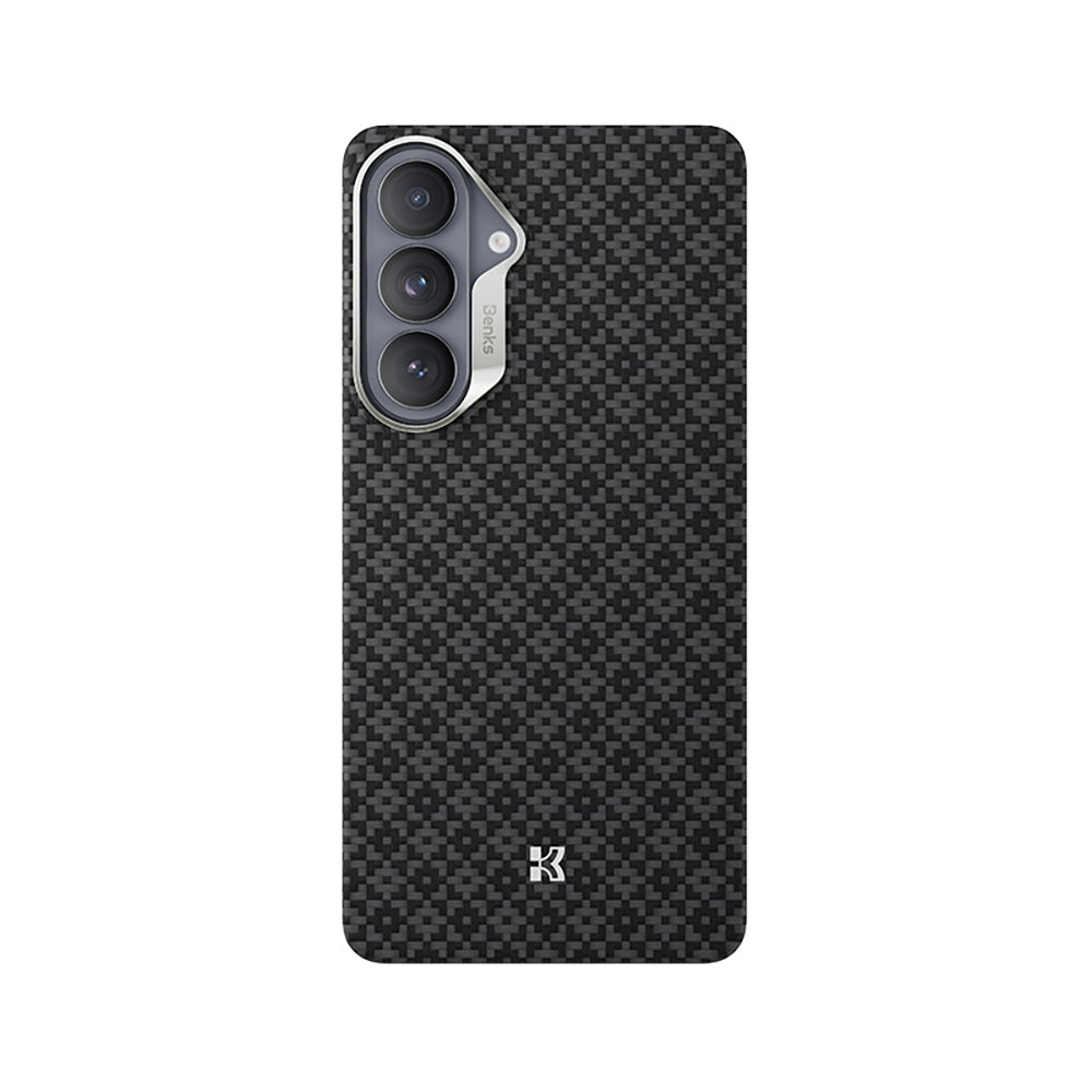 Galaxy S26 Plus Kılıf M-Safe Şarj Özellikli Benks ArmorAir ArmorGrid Serisi Kevlar Karbon Kapak