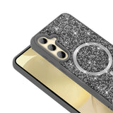 Galaxy S26 Plus Kılıf Pırlanta Tasarımlı M-safe Şarj Özellikli Zore Mozaik Silikon Kapak