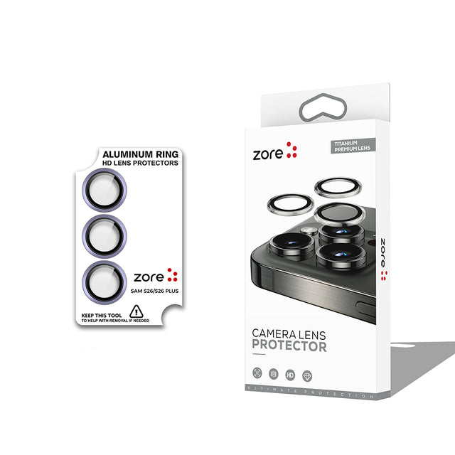 Galaxy S26 Plus Zore CL-12 Premium Safir Parmak İzi Bırakmayan Anti-Reflective Kamera Lens Koruyucu