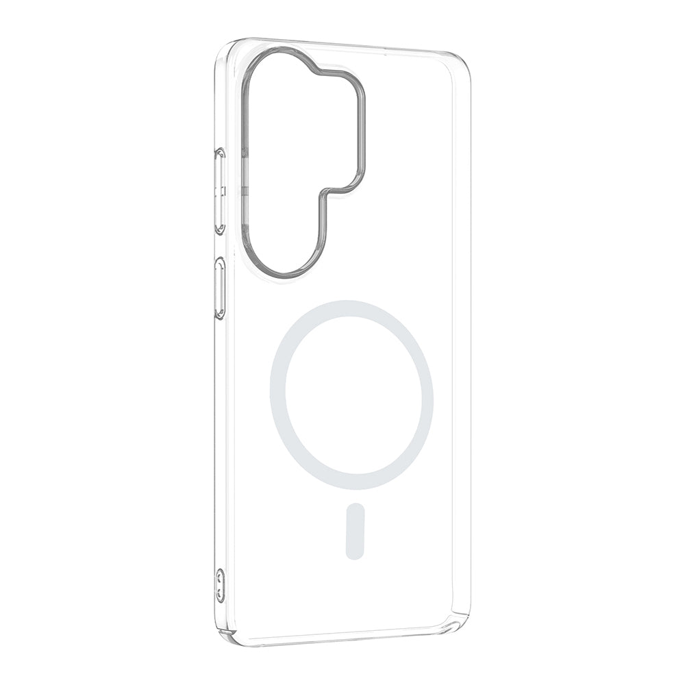 Galaxy S26 Ultra Kamera Korumalı M-Safe Şarj Özellikli Şeffaf Zore London Sert PC Kapak