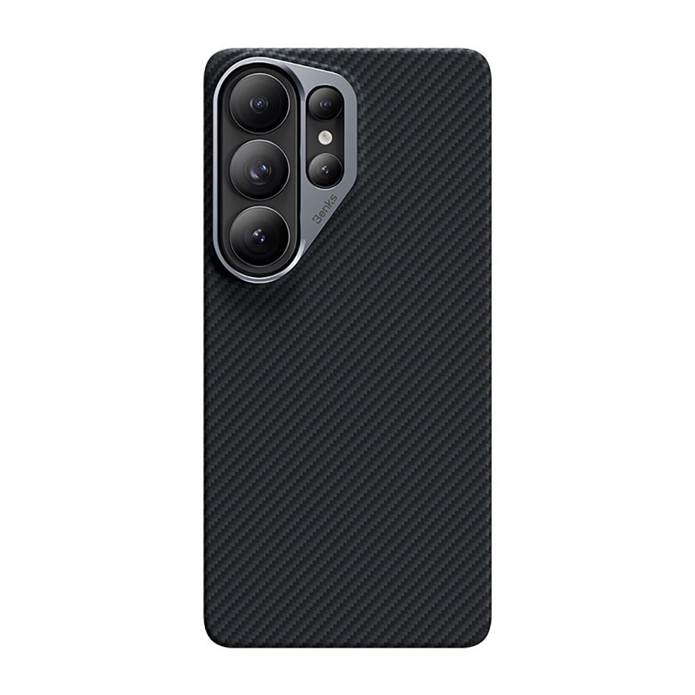 Galaxy S26 Ultra Kılıf Benks M-safe Şarj Özellikli Magnetik ArmorAir 600D Kevlar Karbon Fiber Kapak