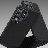 Galaxy S26 Ultra Kılıf Benks M-safe Şarj Özellikli Magnetik ArmorAir 600D Kevlar Karbon Fiber Kapak