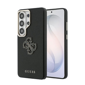 Galaxy S26 Ultra Kılıf Guess Orjinal Lisanslı Grained Yazı ve 4G Büyük Metal Logolu Kapak