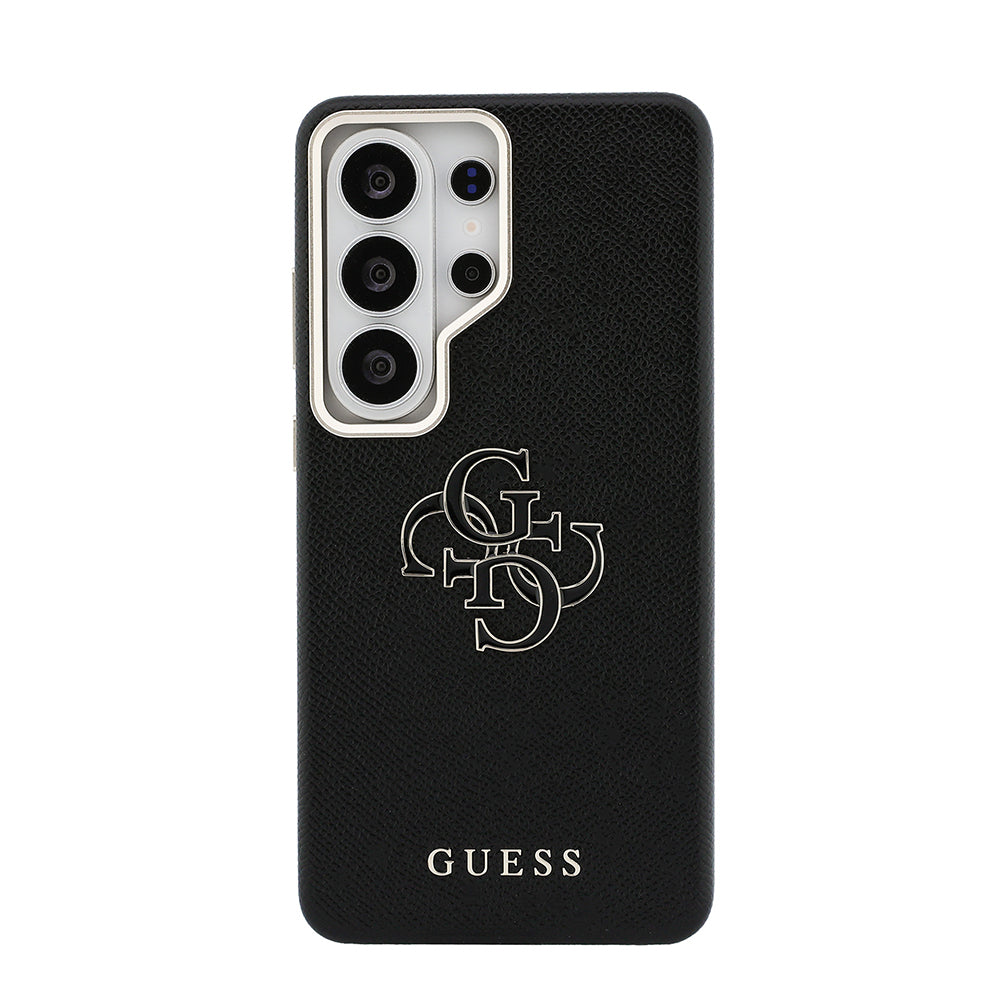 Galaxy S26 Ultra Kılıf Guess Orjinal Lisanslı Grained Yazı ve 4G Büyük Metal Logolu Kapak