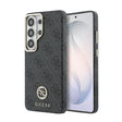 Galaxy S26 Ultra Kılıf Guess Orjinal Lisanslı M-safe Şarj Özellikli Gold Metal Kamera Çerçeveli Taşlı 4G Logolu Kapak