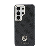 Galaxy S26 Ultra Kılıf Guess Orjinal Lisanslı M-safe Şarj Özellikli Gold Metal Kamera Çerçeveli Taşlı 4G Logolu Kapak
