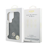 Galaxy S26 Ultra Kılıf Guess Orjinal Lisanslı M-safe Şarj Özellikli Gold Metal Kamera Çerçeveli Taşlı 4G Logolu Kapak