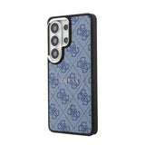 Galaxy S26 Ultra Kılıf Guess Orjinal Lisanslı M-safe Şarj Özellikli Metal Kamera Çerçeveli PU Deri 4G Desenli Yazı Logolu Kapak