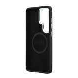 Galaxy S26 Ultra Kılıf Guess Orjinal Lisanslı M-safe Şarj Özellikli Metal Kamera Çerçeveli Üçgen Logolu Glitter Kapak