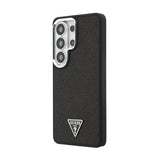Galaxy S26 Ultra Kılıf Guess Orjinal Lisanslı M-safe Şarj Özellikli Metal Kamera Çerçeveli Üçgen Logolu Glitter Kapak