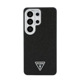 Galaxy S26 Ultra Kılıf Guess Orjinal Lisanslı M-safe Şarj Özellikli Metal Kamera Çerçeveli Üçgen Logolu Glitter Kapak