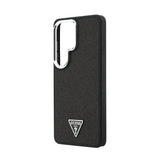 Galaxy S26 Ultra Kılıf Guess Orjinal Lisanslı M-safe Şarj Özellikli Metal Kamera Çerçeveli Üçgen Logolu Glitter Kapak