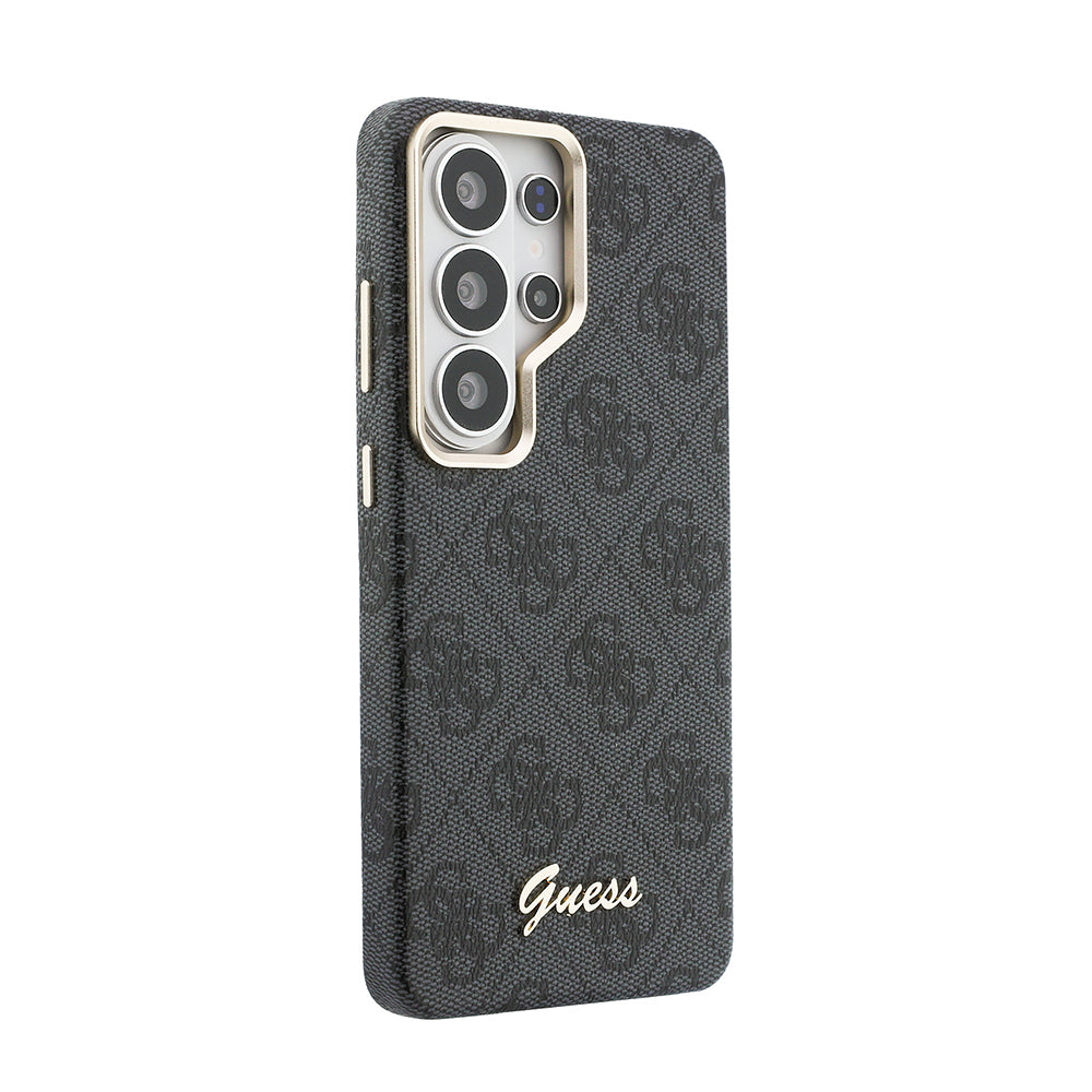Galaxy S26 Ultra Kılıf Guess Orjinal Lisanslı M-safe Şarj Özellikli Script Yazı Logolu 4G Desenli Kapak