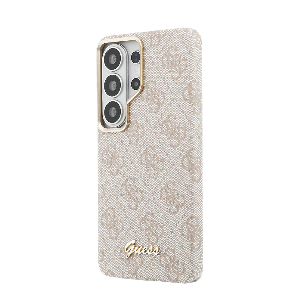 Galaxy S26 Ultra Kılıf Guess Orjinal Lisanslı M-safe Şarj Özellikli Script Yazı Logolu 4G Desenli Kapak