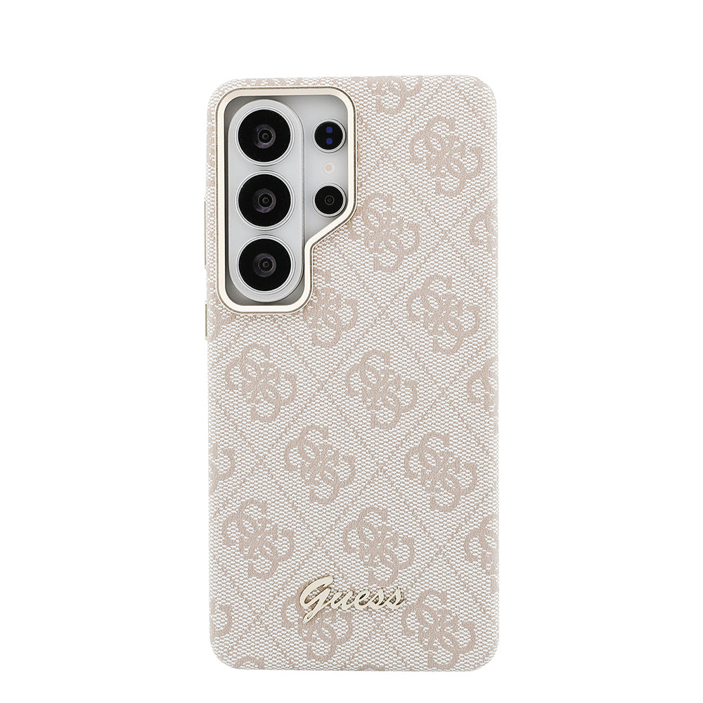 Galaxy S26 Ultra Kılıf Guess Orjinal Lisanslı M-safe Şarj Özellikli Script Yazı Logolu 4G Desenli Kapak