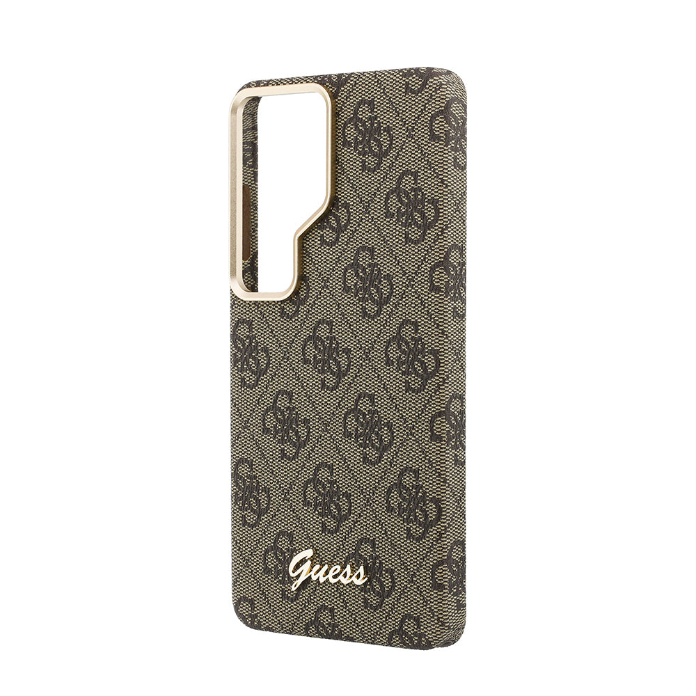 Galaxy S26 Ultra Kılıf Guess Orjinal Lisanslı M-safe Şarj Özellikli Script Yazı Logolu 4G Desenli Kapak