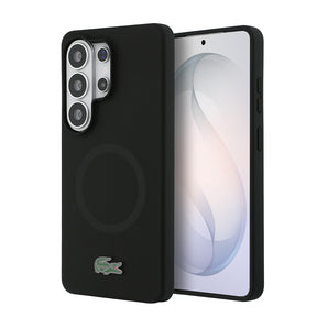 Galaxy S26 Ultra Kılıf Lacoste Orjinal Lisanslı M-safe Şarj Özellikli İkonik Logolu Metal Kamera Çerçeveli Silikon Kapak
