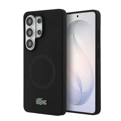 Galaxy S26 Ultra Kılıf Lacoste Orjinal Lisanslı M-safe Şarj Özellikli İkonik Logolu Metal Kamera Çerçeveli Silikon Kapak